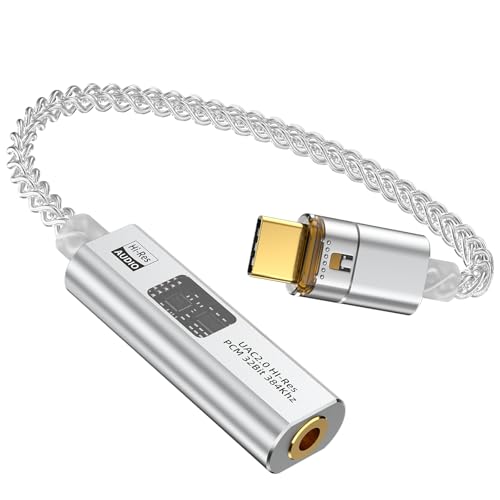 USB-C to 3.5mm �I�[�f�B�I�ϊ��A�_�v�^�[ �n�C���]�Ή� ���ϋv�A���~������ MacBook Air/Pro/iPad Pro/Android/Type-C�@��Ή� (HiFi�I�[�f�B�I�A�_�v�^)