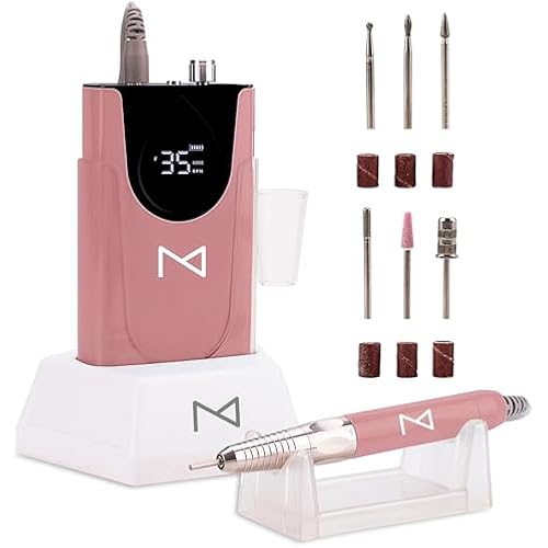 M Max Nail Drill, Brushless 2-in-1, 35000 RPM, Cordless | Rose Gold