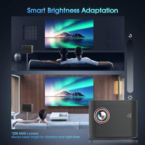 Image of T10 Android Projector|1GB+8GB | Auto Focus |1080 Pixel|3500 Lumens(200ANSI)200 inchScreen | 4Digital Keystone |Dolby Speaker| Wireless Display (iOS & Android)USB|HDMI|Aux|5G Wi-Fi &Bluetooth (Black)