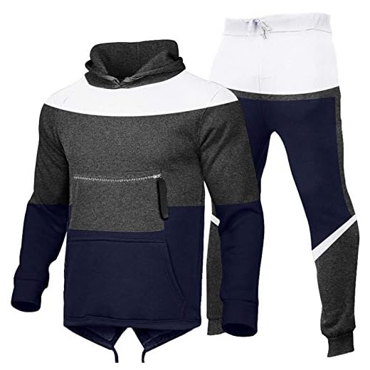 Träningsdräkt för män Sportbyxor Set Fotboll Tröja med luva 10 delar Fotboll Sportkläder Träningsoverall för män Sport Jogging Set Huvtröja Byxor med dragsko