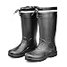 YANMUZI Stivali da Pioggia, Stivali da Uomo Donna per Celle frigorifere, in Pile Spesso, Impermeabili, Antiscivolo, in Gomma Eva Ultraleggera,Black-44-45