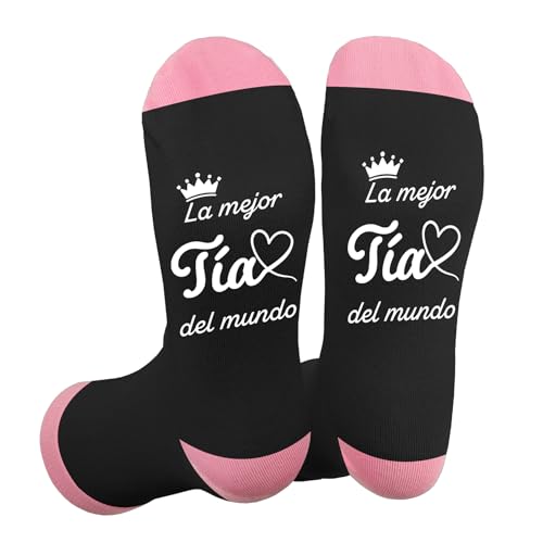 Yicadorn Regalo Tia,Regalos para Tía,Regalo del Día de la Madre,Calcetines,Personalizado Regalo Cumpleaños Navidad Aniversario San Valentín Tía,Regalos para Mujeres Original Ideas