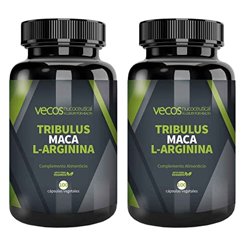 Tribulus Terrestris | Suplemento Deportivo con Tribulus + Maca + L-Arginina | Pack 2 x 100 Cápsulas...
