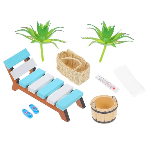 Miniatur Deko Strandbar Strandkorb: Mini-Stranddekorationen Strand Deko Miniatur Set für DIY Garten Puppenhaus Dekoration Miniatur Deko Strandbar Strandkorb: Mini-Stranddekorationen Strand Deko Miniatur Set für DIY Garten Puppenhaus Dekoration