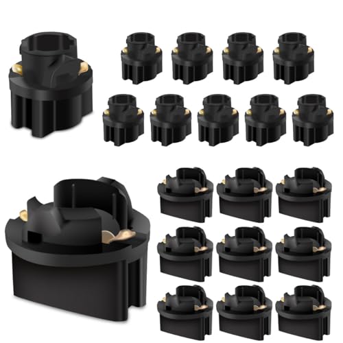 74 T5 and 194 T10 LED Bulbs Twist Lock Socket Wedge Base for Car Dashboard Instrument Panel Gauge Cluster Bulb Replacement