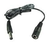 Hanvex HDCQ3 3ft 2.1mm x 5.5mm DC Plug Extension Cable for 12V Power Adapter and More, 20AWG Cord for CCTV, LED