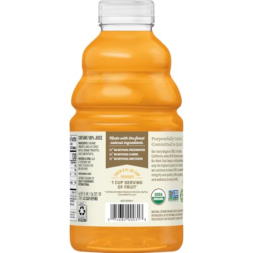R.W. Knudsen Organic Pineapple Juice Not from Concentrate, 32 fl oz (Pack of 1)