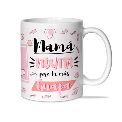 Caneca da mãe pela primeira vez – presente original para futuras mães e dia da mãe: detalhe motivo para grávidas – mãe novato - caneca futura mãe
