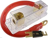 VOODOO (1) ANL Fuse & (1) Inline Fuseholder Battery Install Kit 1/0 Gauge 1FT (100 Amp Fuse)