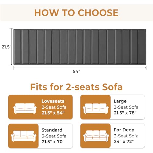 Image of Heavy Duty Couch Cushion Support Board for Sagging Sofa, 21.5''x54''Loveseat, Thick Reinforced Wood Boards Add Strong Seat Supports, Under Couch Insert with Anti-Slip Dots, Grey