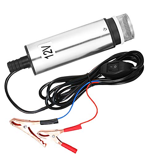 KKmoon Bomba Submersível DC 12V/24V para Bombeamento de Óleo Diesel Água 51mm Óleo de Água Bomba de