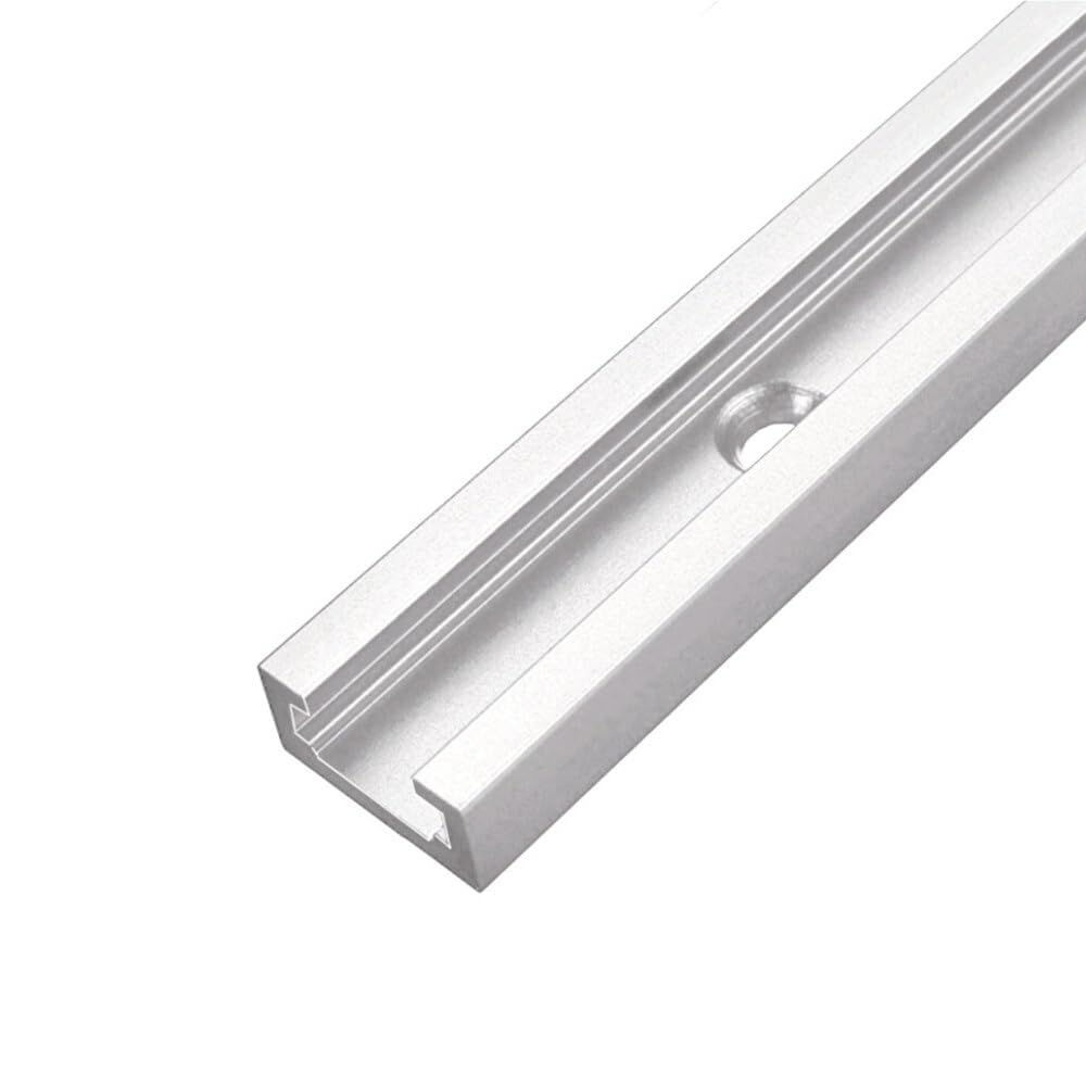 Gonchenjiu Silvery Aluminum T-Slot Bar Woodworking T-Slot Slide Track /Red/Blue, 300-500Mm Length Aluminium Miter T Jig 1Pc(,400Mm)