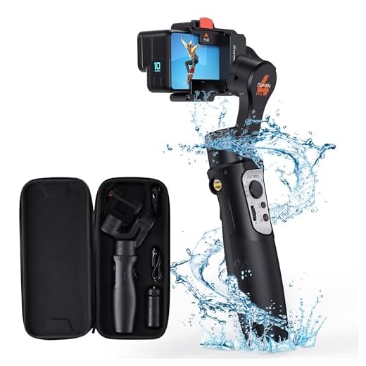 Stabilisateur GoPro - hohem iSteady Pro 4 Stabilisateur Caméra Action, Installation Rapide en 1s, 14H Autonomie et IPX4, Gimbal Gopro 3 Axes Compatible avec Gopro Hero 10/9/8/7/6 DJI OSMO Insta360