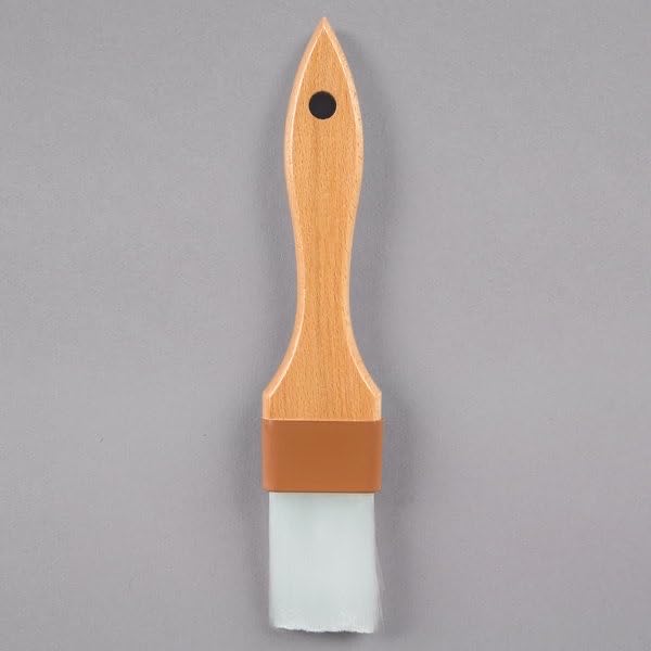 AME D'ESSENCE 1 1/2-Inch Pastry Brush – Nylon Bristle Basting & BBQ Marinade Brush with Lacquered Hardwood Handle for Cooking & Baking