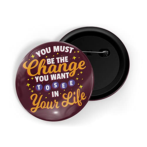 Image of dhcrafts Pin Badges Multicolor Positive Glossy Finish Design Pack of 1 (58mm)