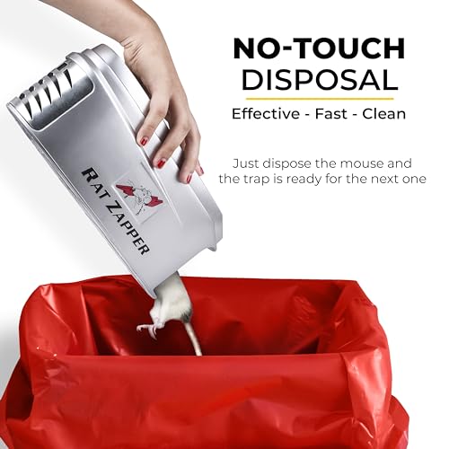Rat Zapper - Electric Mouse Traps Indoor for Home - Safe and Effective Rat Killer - Electronic Mouse Trap Zapper Reusable and No Touch - Rodent Killer Outdoors & Indoor