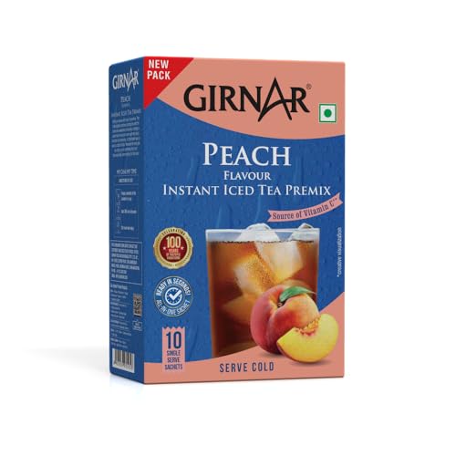 Image of Girnar Instant Premix Iced Tea - Peach Flavour (10 Sachets)