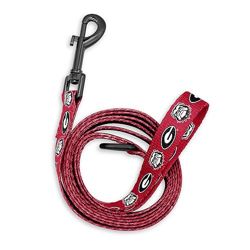 Image of Georgia Bulldogs Custom Handmade Adjustable Nylon Collars and Leashes (6 Ft Leash)
