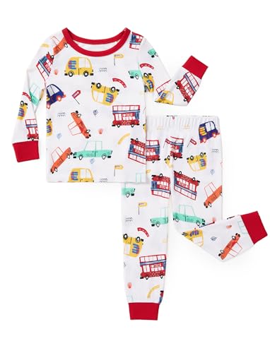 Image of PATPAT Bamboo Viscose Pajama Sets for Toddler Boys & Girls Baby Kids, Ultra-soft Snug fit Pjs Sleepers for Birthday Holiday