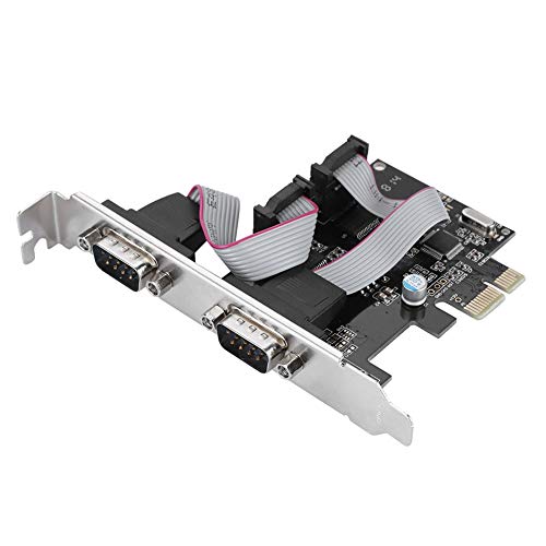 ASHATA 2 Port PCI RS232 Serial Adapter Card, PCI-E to RS232 2-Port Serial Port Converter PCI Express Controller Adapter Expansion Card