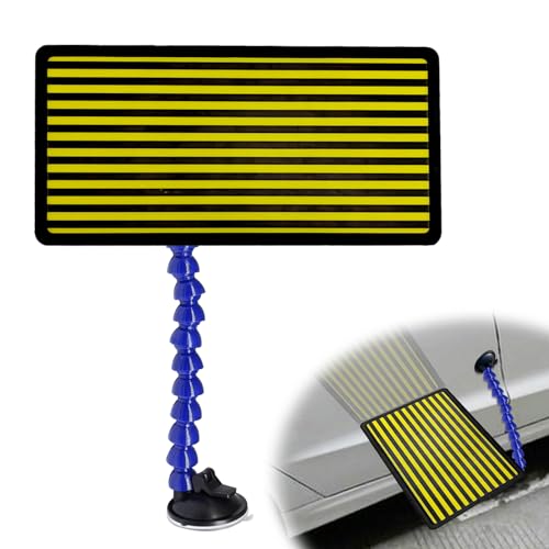 CmeRto Paintless Dent Repair Tools Line Board Reflector Board (Not LED) with Adjustable Holder for Car Body dent Removal Yellow Stripe Testing Tool Car Accessories for Car Body Stripe Testing Tool