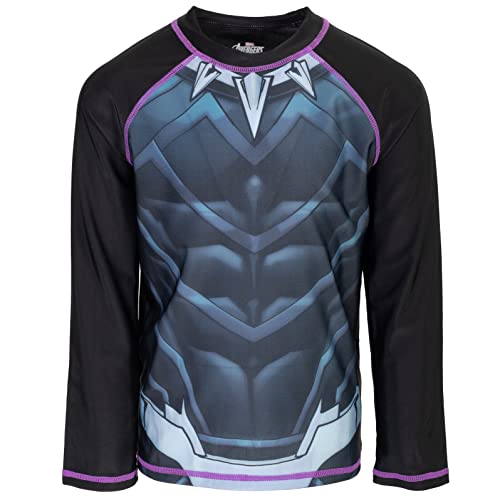 Marvel Avengers Spider-Man Captain America Hulk Thor Black Widow Black Panther Rash Guard Swim Shirt Toddler to Big Kid