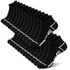 12 pares de calcetines tobilleros transpirables para hombre, delgados, atléticos, de corte bajo, casuales, con lengüeta en el talón (tamaño de zapato: 6-12)