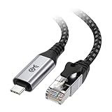 Cable Matters プラグアンドプレイ編組USB-C LAN ケーブル - 1.8m、USBCイーサネット変換、LANケーブル タイプC、Thunderbolt 3/4/5対応、MacBook、iPad Pro、XPS、Surface Proに最適