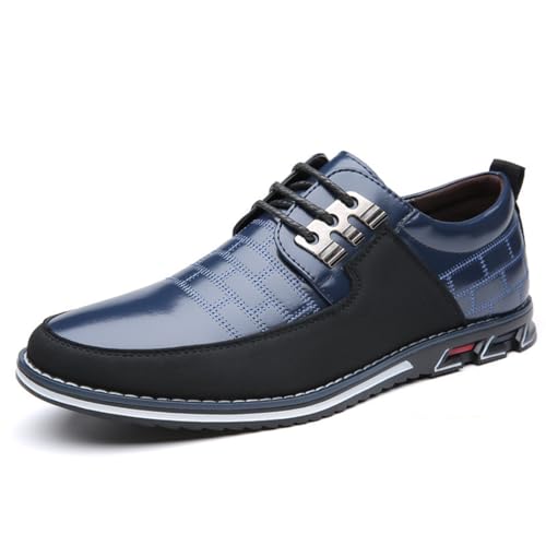 Men's Casual Oxford Shoes Leather Derby Dress Sneakers for Business Casual & Formal Comfortable Breathable Lace-Up Walking Shoes for Work Office
