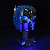 Cxcdxd Bloc de Construction Kit d'éclairage LED Modification Bricolage pour Lego76238 Version Classique de la série TV du Casque Batman - Bleu Glacier