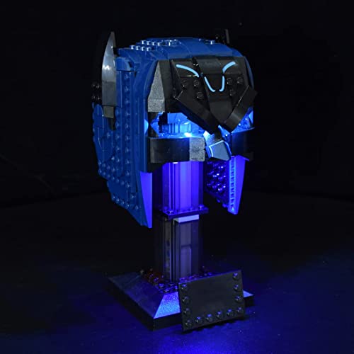Cxcdxd Bloc de Construction Kit d'éclairage LED Modification Bricolage pour Lego76238 Version Classique de la série TV du Casque Batman - Bleu Glacier Cover