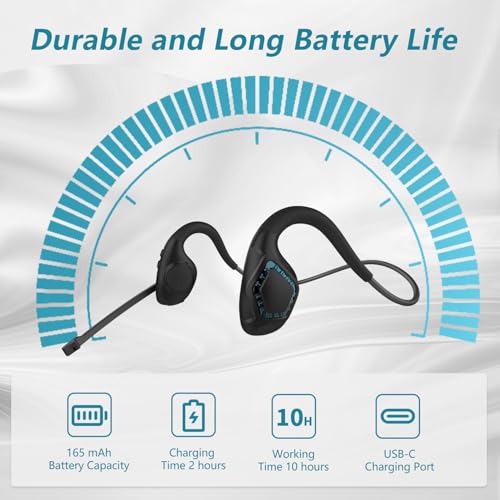 Image of BANIGIPA Bluetooth Headphones with Boom Microphone, Open Ear w /Noise Canceling Mic, Wireless Headset for Phone Laptop PC Computer, Light and Comfortable for Office Meeting Home Working-10 Hrs