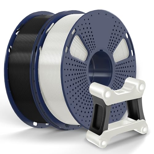 Image of PETG Filament 1.75mm - 2kg(4.4lbs) Elite PETG 3D Printer Filament, 1.75mm Dimensional Accuracy + /- 0.02mm, Black + Transparent SUNLU PETG Bundle