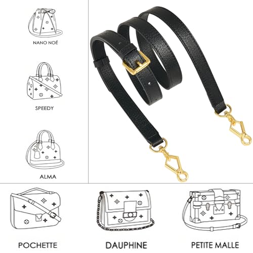 Image of Leather Purse Strap Replacement Crossbody Handbag Long Adjustable