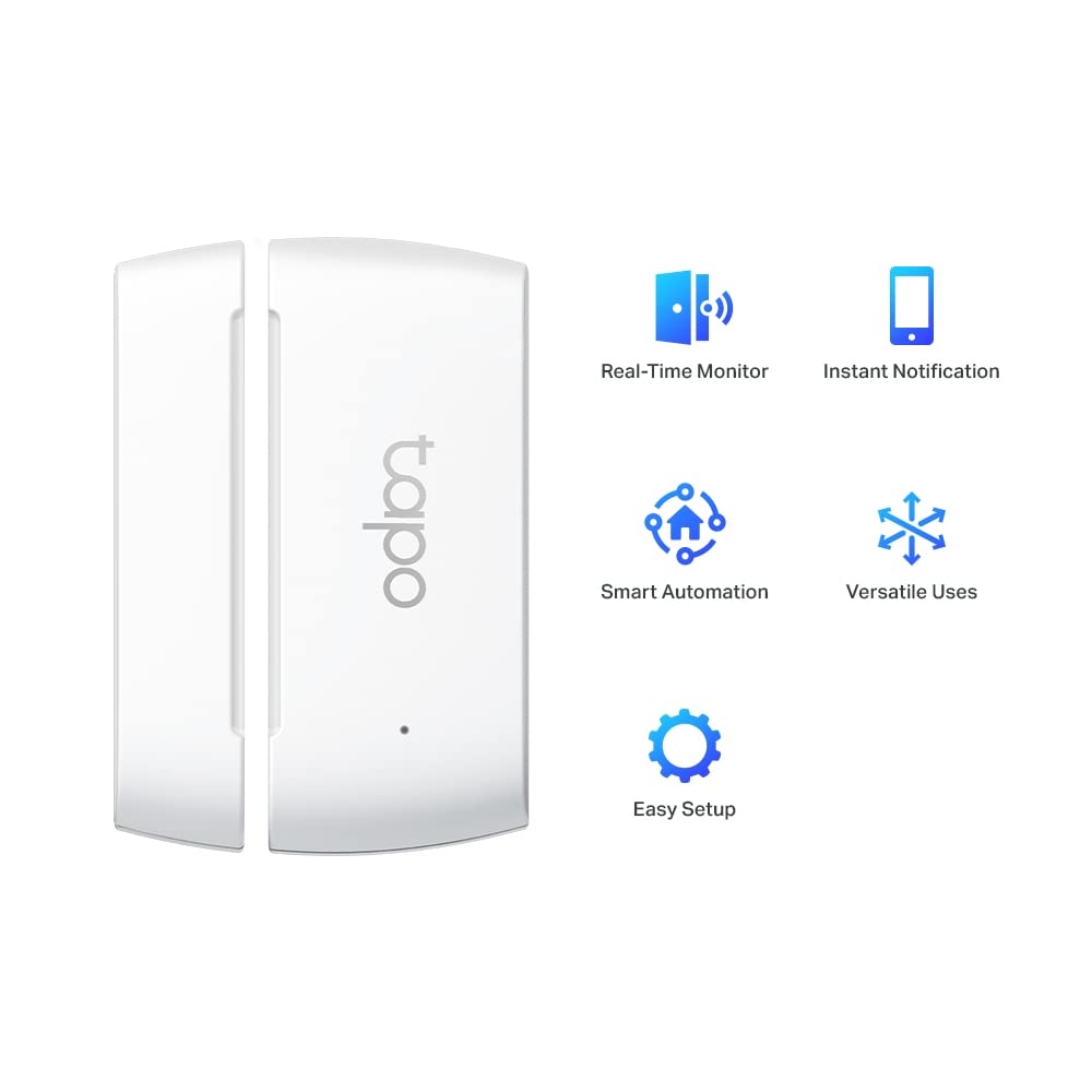 TP-Link Tapo T110 Smart Contact Sensor, Sensore di Contatto Intelligente, Domotica, Risparmio Energetico, Batteria Caricata, Avvisi di Intrusi, Hub Obbligatorio & Tapo T100 Smart Motion Sensor