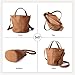 MoreFarther Bucket Bags for Women, Genuine Leather Tote Top Handbags, Crossbody Bags with Adjustable Shoulder Strap Tote (Brown)
