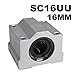 Glamorway 4pcs SC16UU Aluminum Linear Ball Bearing Slide Block, Linear Guide Rail Bearings for CNC, 3D Printers, Machine Tools