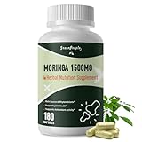 GREENPEOPLE Liposomal Moringa Capsules 1500mg - 98% High Absorption Pure Moringa Powder Supplement 2.0 - Natural Superfood for Immune/Gut/Energy/Skin Non - GMO/GMP 180pcs Vegan