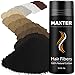 Fibras Capilares Maxter - Disimula la Falta de Pelo al Instante, Microfibras de Algodón en Polvo 100% Natural para Hombre y Mujer (Negro 28g)
