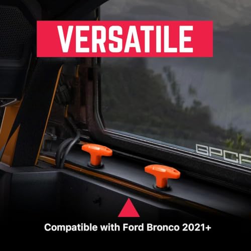 Image of GPCA Quick Release Hardtop Bolts M8 25mm Thumbscrew for Ford Bronco | Hardtop Removal, Bronco Accessories, Cargo Tie Down, GP Anchor PRO w /o Nut (8PC, Orange)