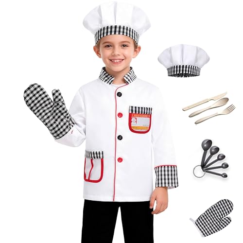 Disfraz infantil de chef KAKALVER para niñas 8-10 años