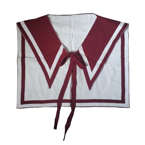 Women's Knitted Sailor Collar Sweater Scarf with Tie3