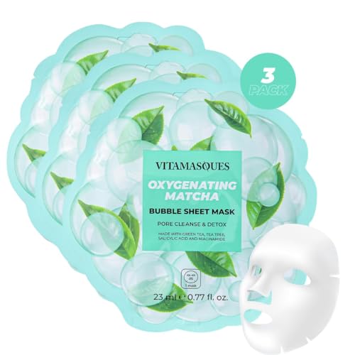 Vitamasques Oxygenating Matcha Green Tea Face Mask, For All Skin Types (Pack of 3)