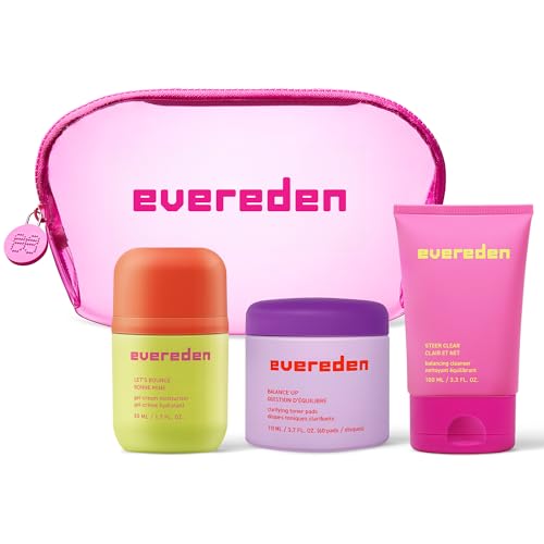 Evereden Toner Pads for Teens, Clean, Vegan Water-Based Face Toner Pads with Green Tea & Chamomile for Oily and Pimple-Prone Skin - Balanced Skin & Clog-Free Pores - Easter Basket Stuffers for Teens
