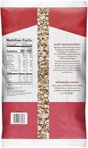 Arrowhead Mills Cereal, Puffed Wheat, 6 oz. Bag