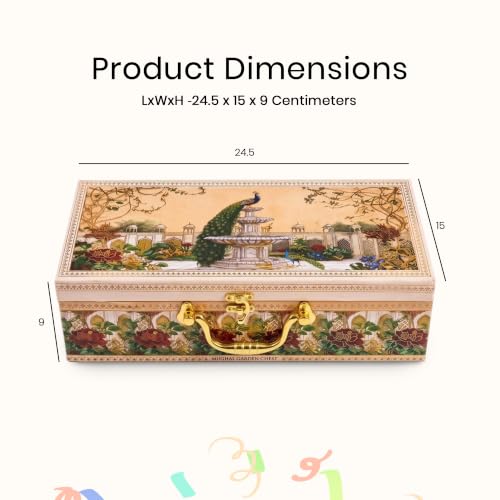 Image of Brijbooti Dry Fruits Gift Pack 510g | Premium Dry Fruits Gift Box | Almonds & Cashew Mix, Khajoor & Mix Berries | Diwali Gift Hamper | Diwali Gifts for Employees | Corporate & Festive Gift | 3 Jar Pack | Premium Peacock Design Suitcase