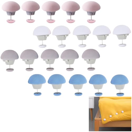 BinPhorm Clip Fixe Housse De Couette,20 PCS Clips de Fixation Champignons Épingles Broche Pince Couette Pince Couette pour Organiser Les Draps Rideaux...