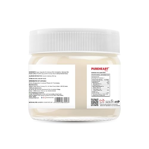 Image of Pureheart Nut Spread Creamy Cashew (110 gm) Nutty Spread for Breakfast, Delicious, Smooth & Creamy Snack