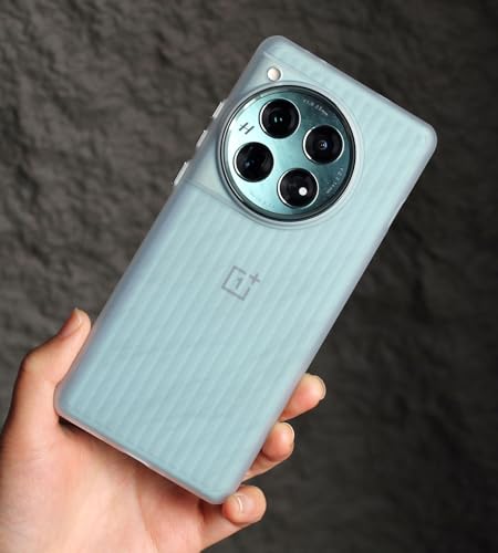Image of Kapa Wave Frosted Grip Back Cover for OnePlus 12 | Ultra Slim [with Metal Buttons] Matte Finish Back Case (White)