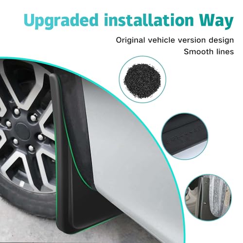 Image of Mud Flaps Compatible with Ford Ranger Accessories 2026 2025 2024 Splash Guards All Weather Fender Guard Mudguards Sediment Protection No Need to Drill Holes(Won't Fit Raptor)